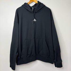 Adidas Basketball Legend Center Logo Embroidered Winter Hoodie Black GD6858 XL